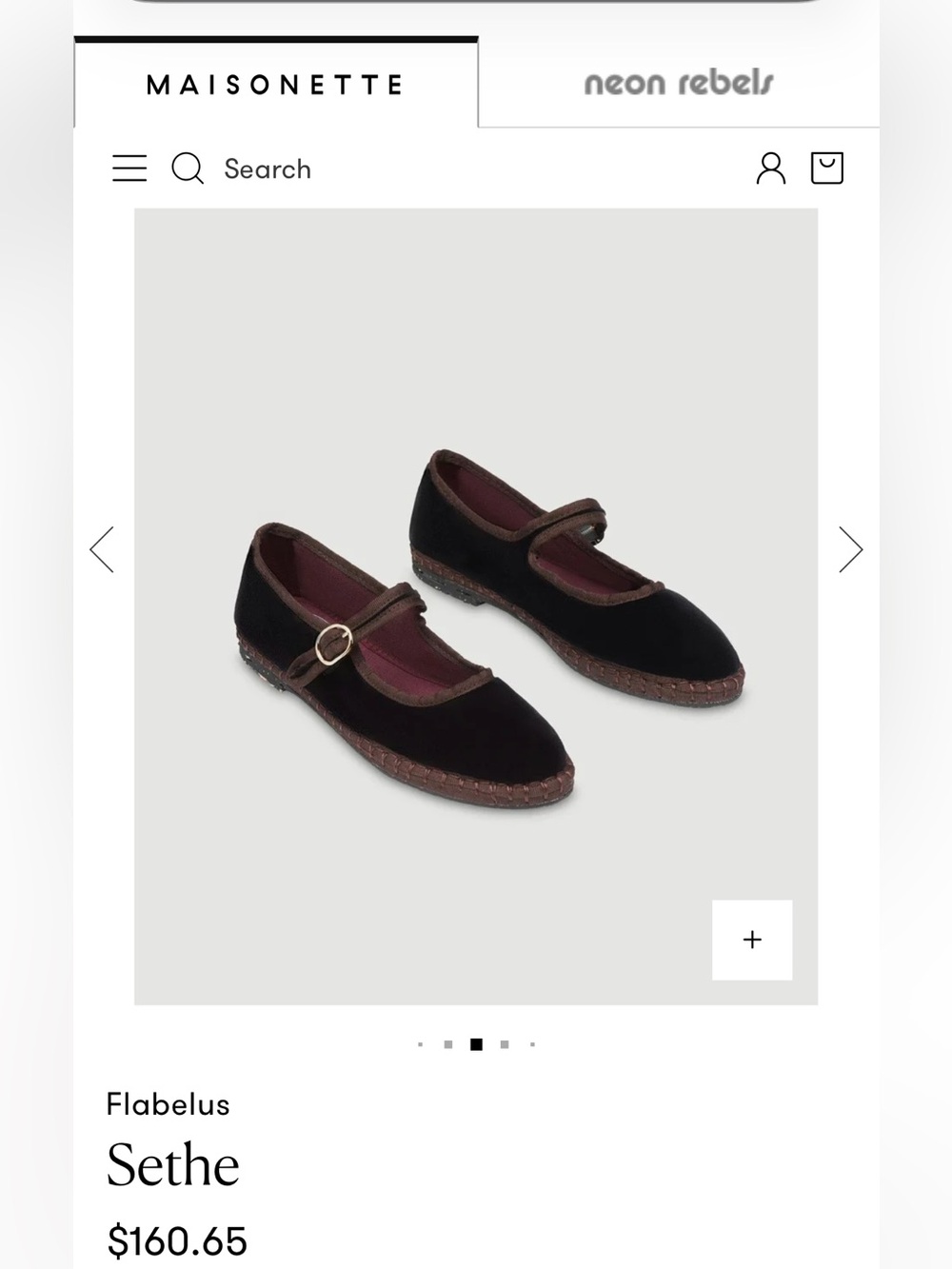 Dark Brown Sethe Velvet Mary Jane Flats